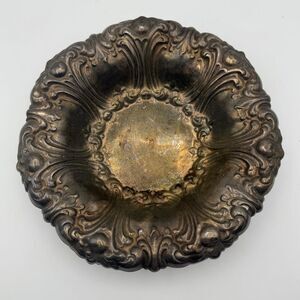 Gorham Silverplate Ornate Baroque Style Decorative Bowl Vintage YC1752 Serving